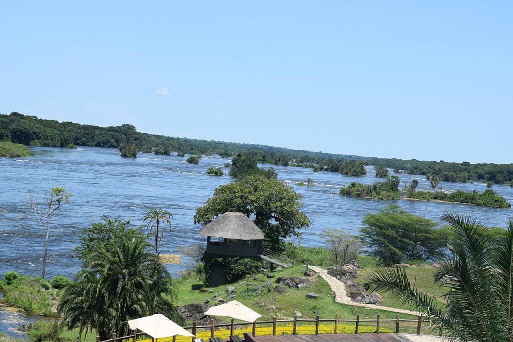 px View of the River Nile from Kyobe Safari Lodge %E%% Murchison Falls National Park%C Uganda jpg